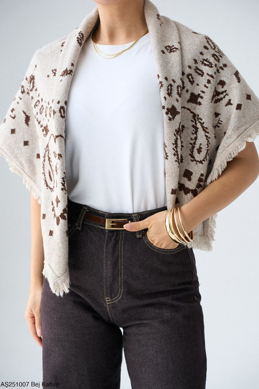 Scarf bandana beige light