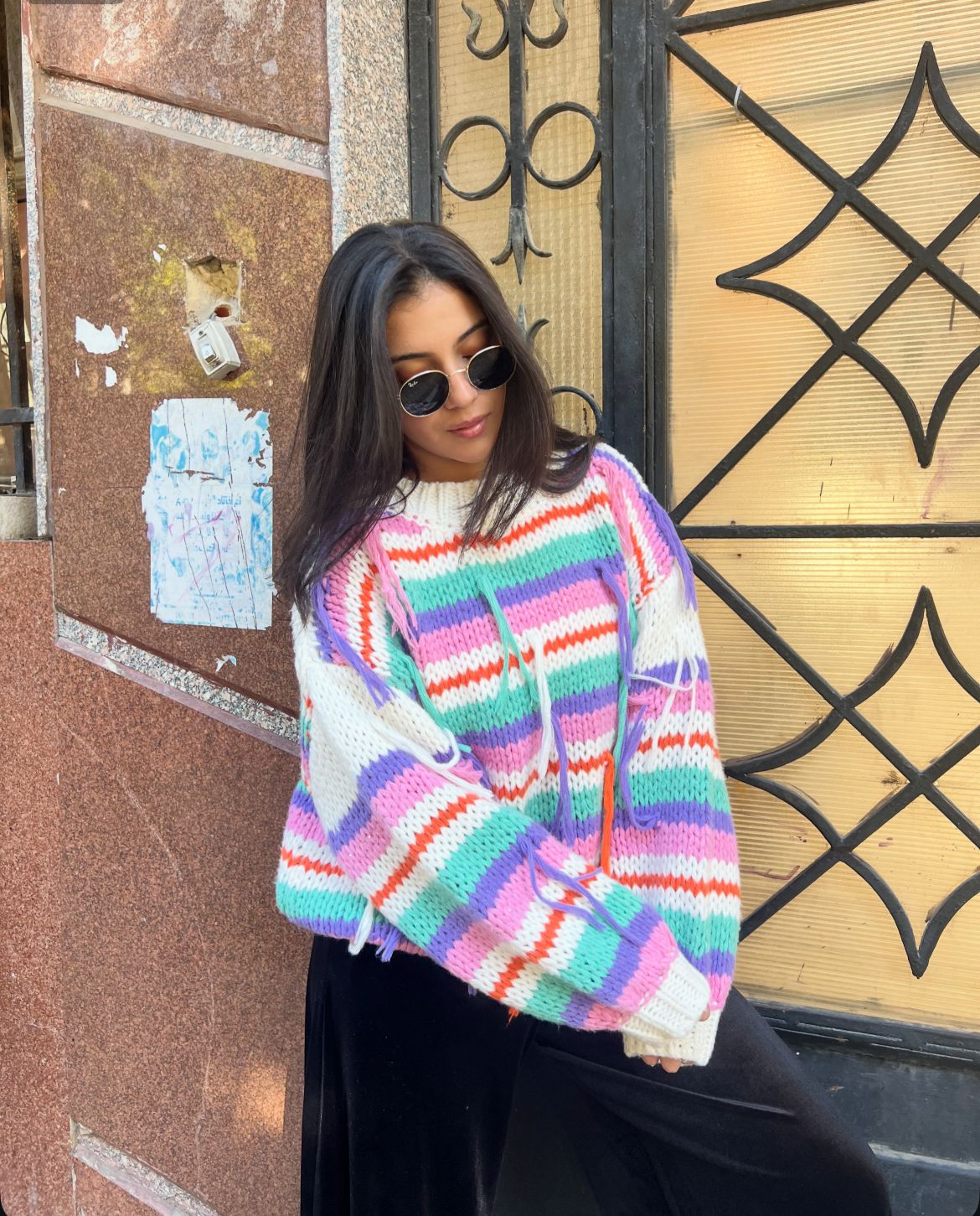 Crochet fringes colors