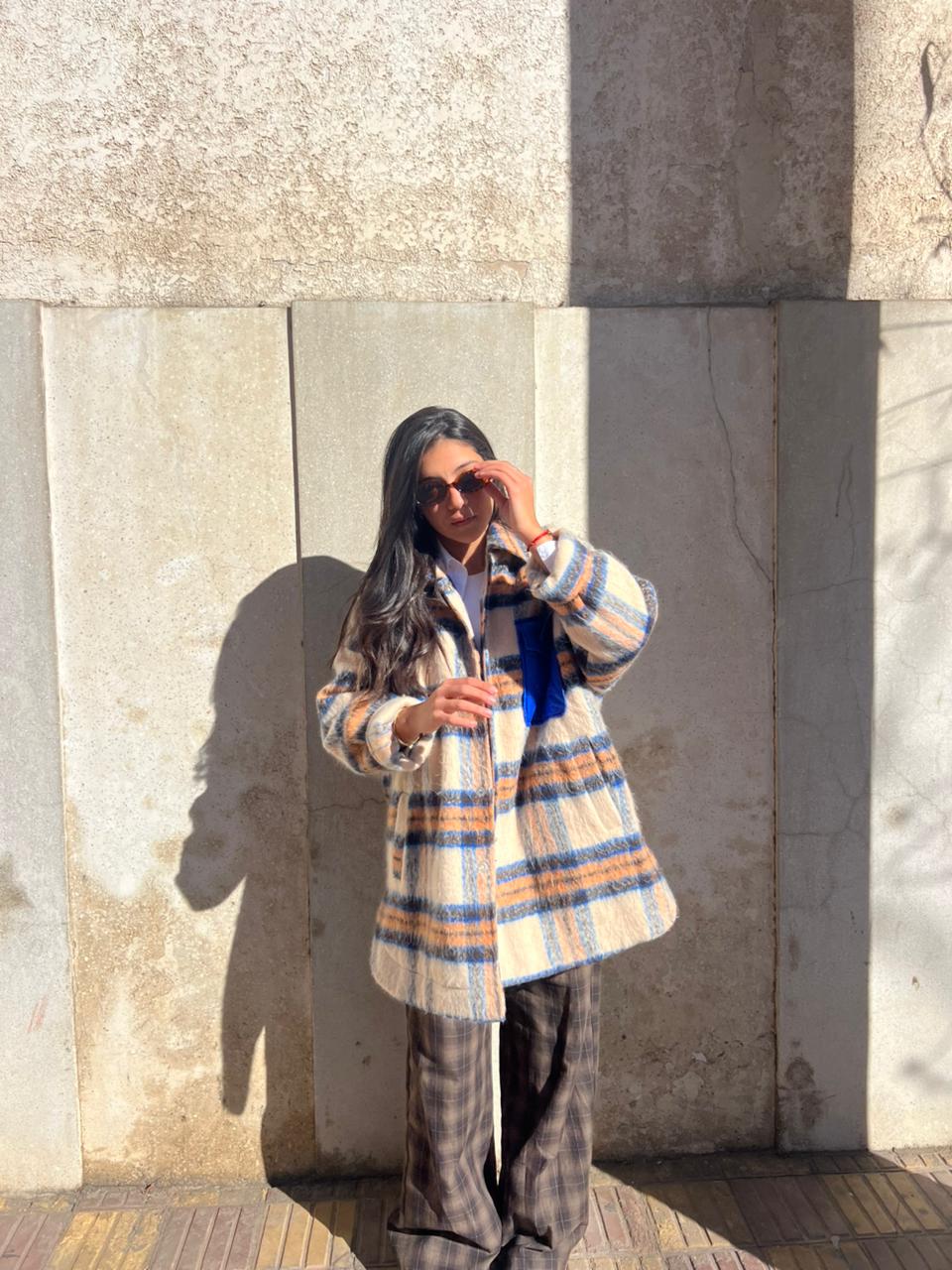 Jacket check wool