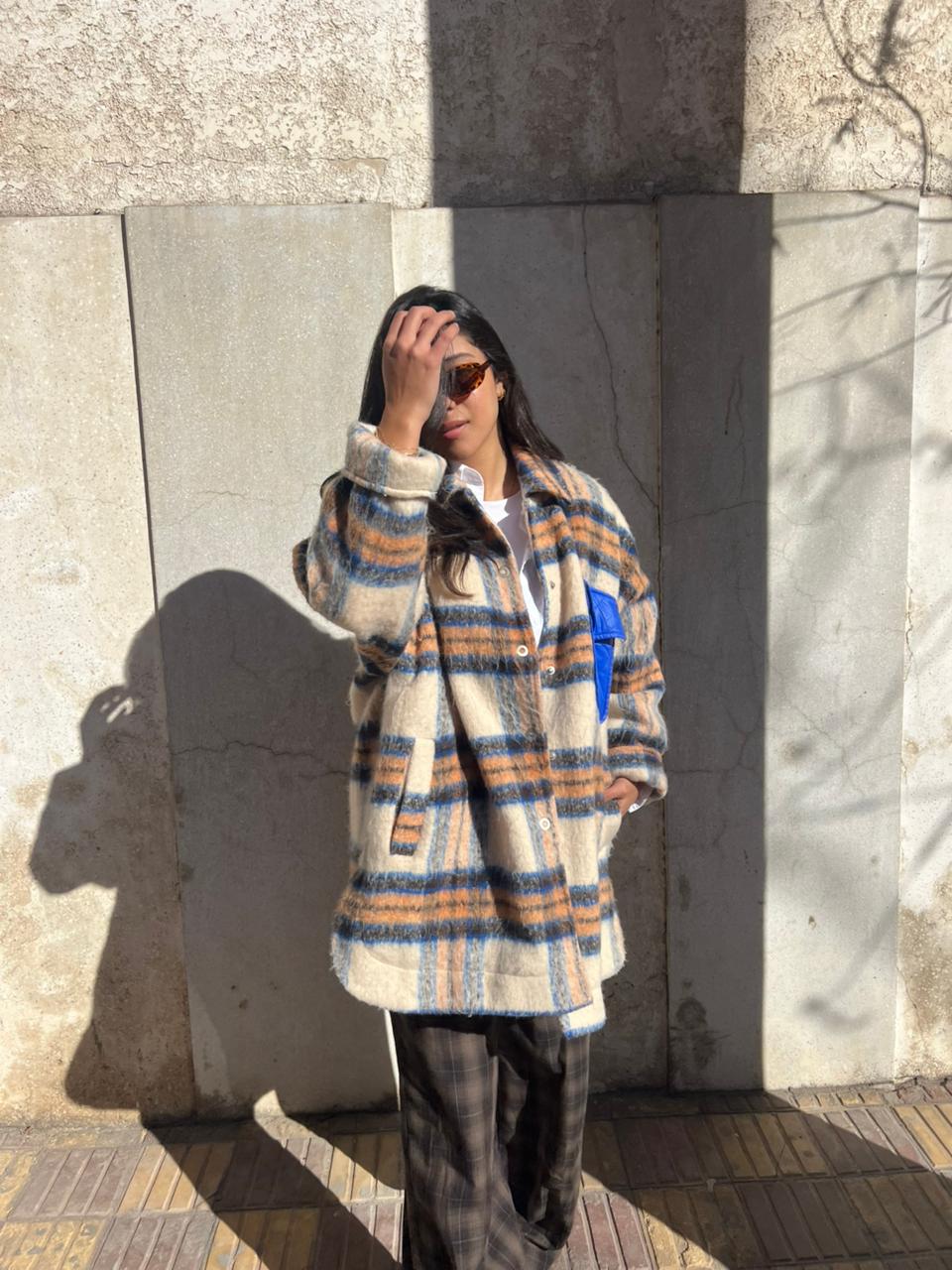 Jacket check wool