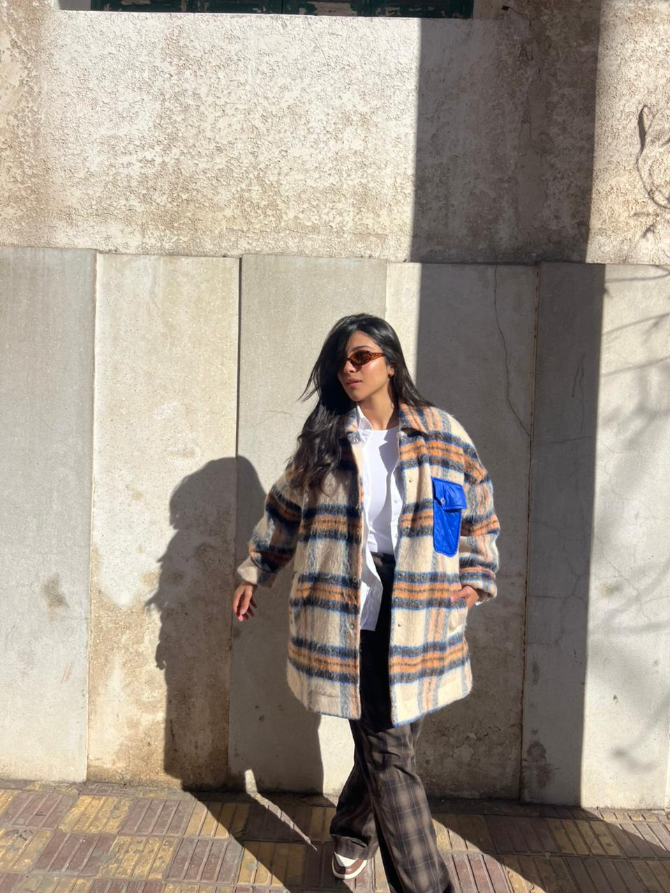 Jacket check wool