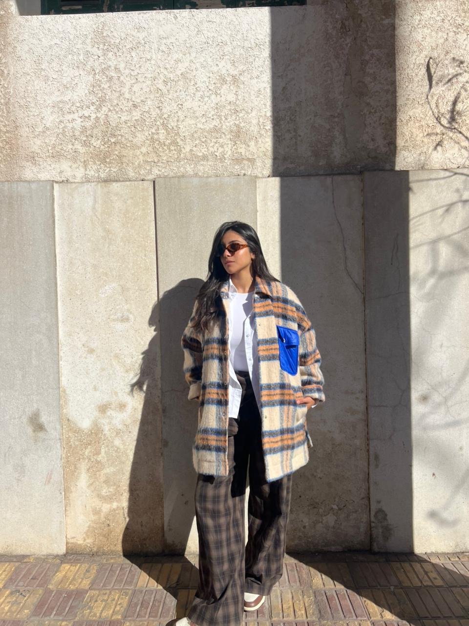 Jacket check wool