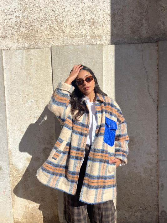 Jacket check wool