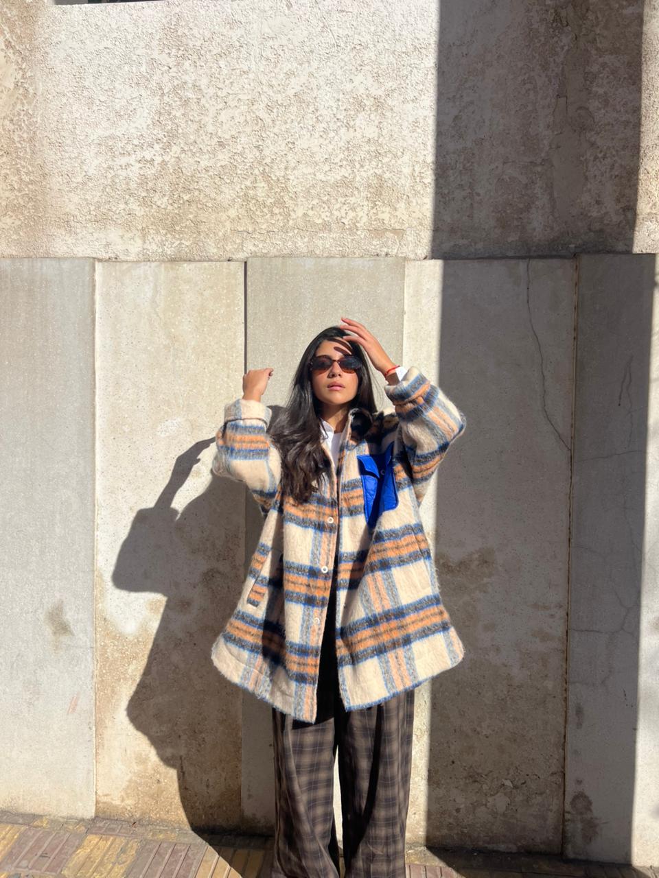 Jacket check wool