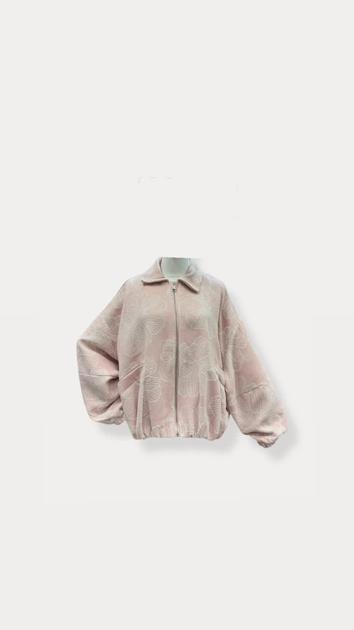 Jacket rose embroidery