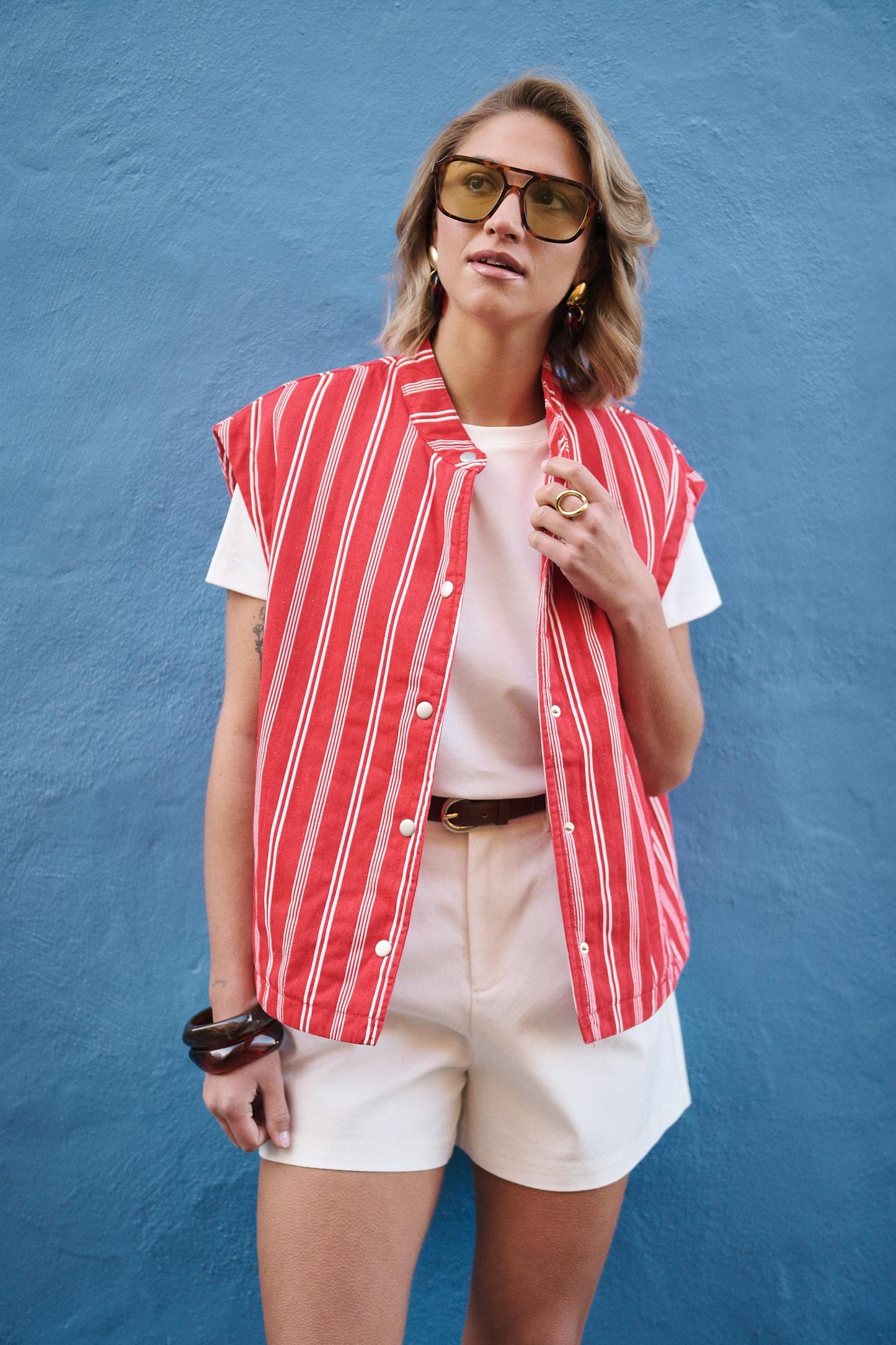 Vest stripe red