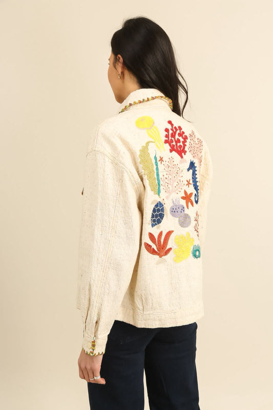 Jacket embroidery back