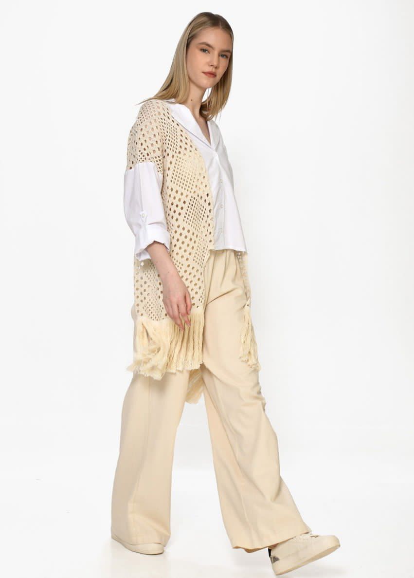 Blouse crochet mesh