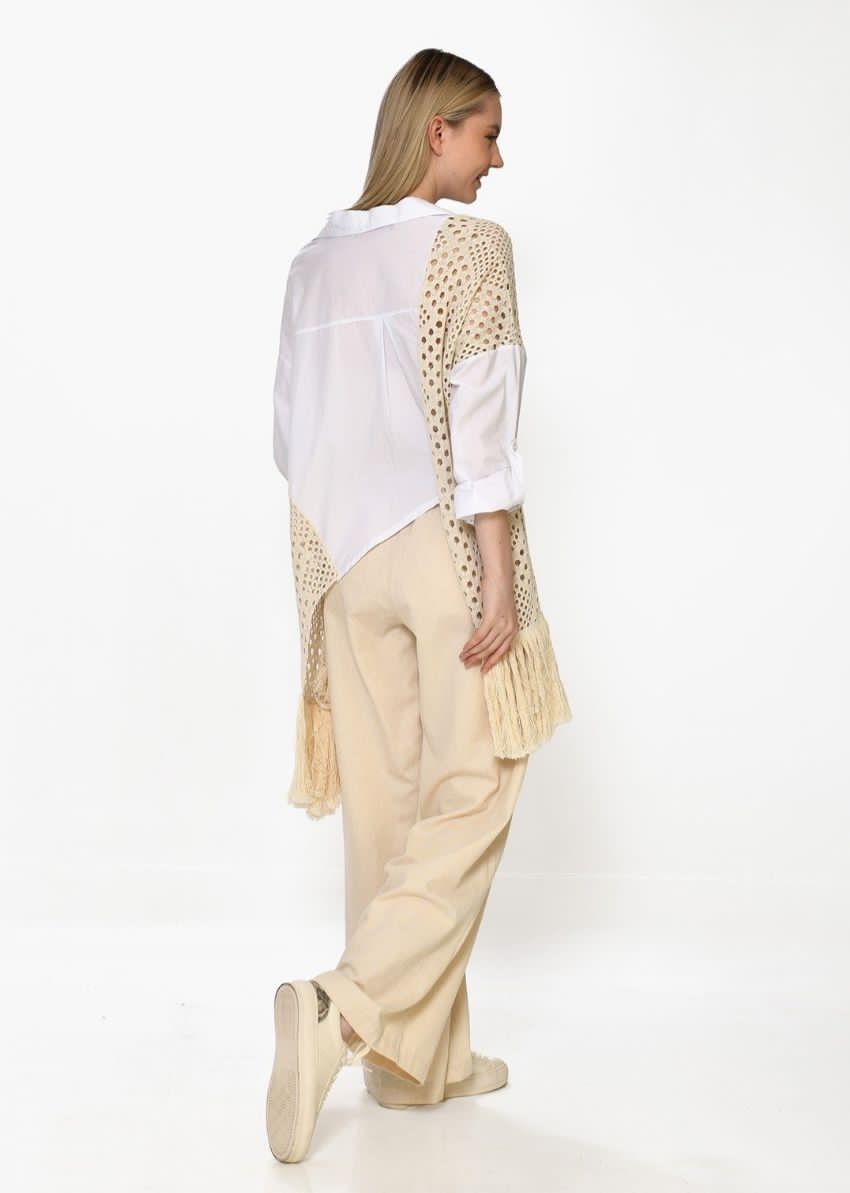 Blouse crochet mesh