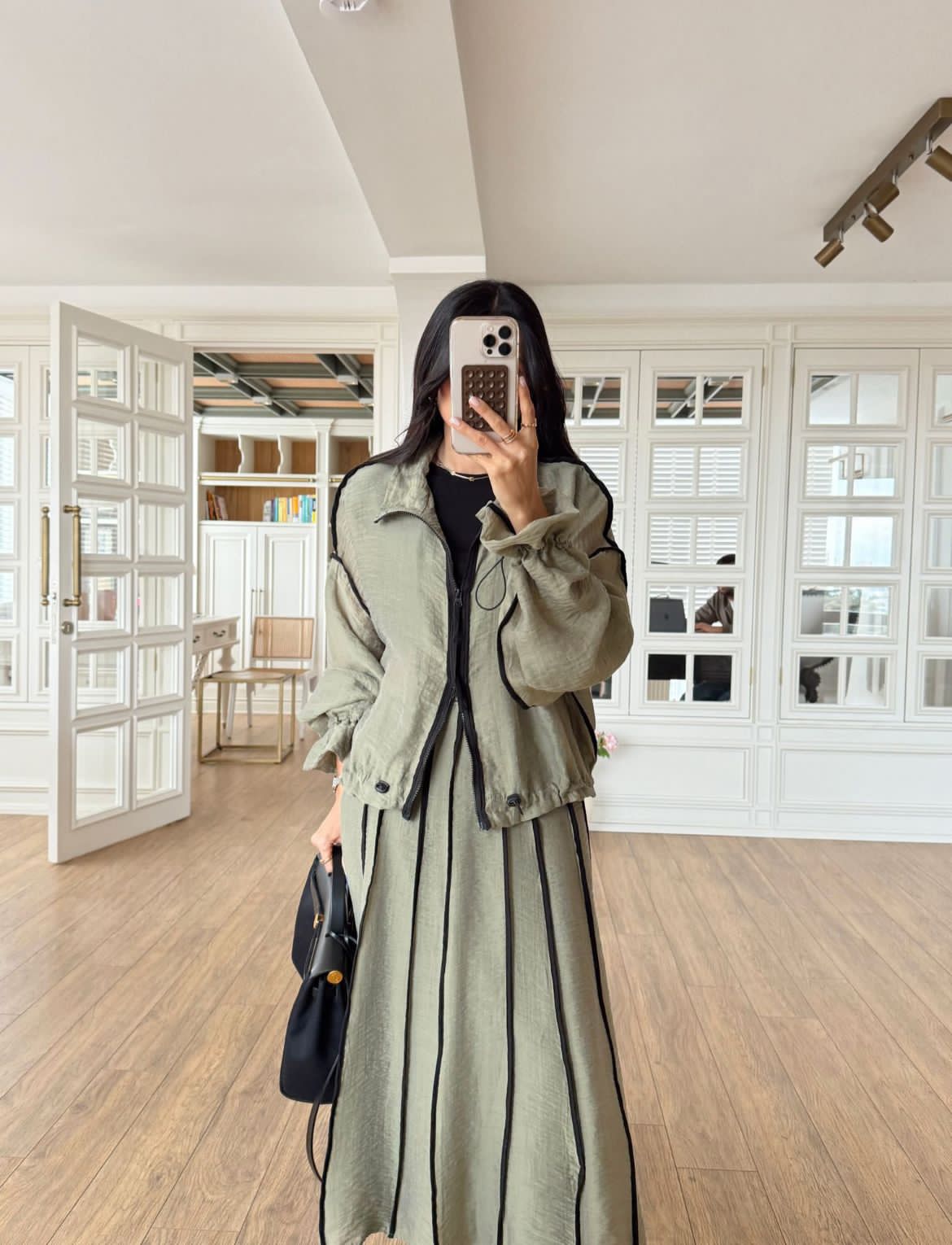 Set skirt olive