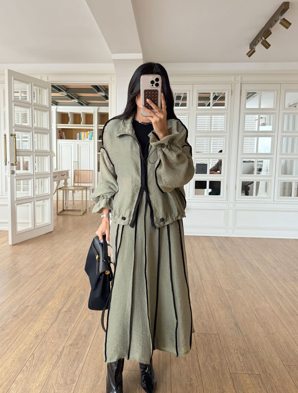 Set skirt olive