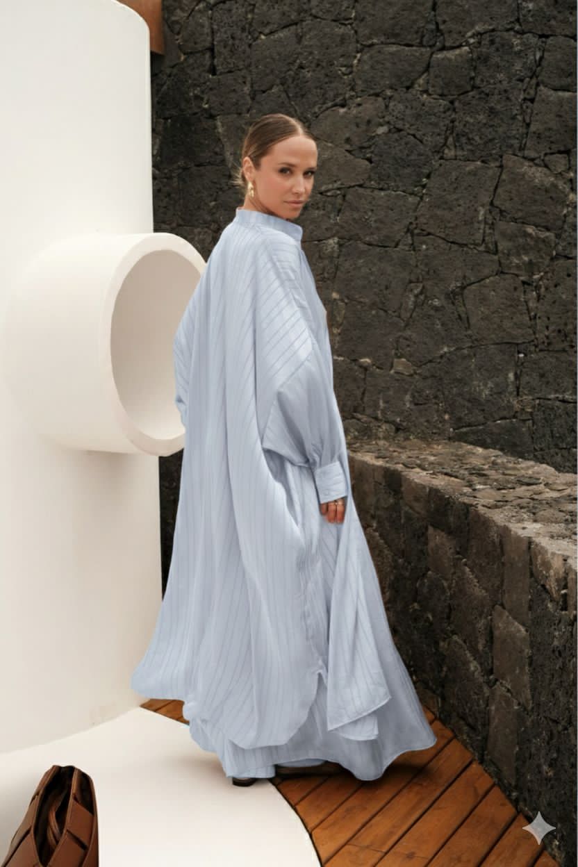 Set blue light soft silk