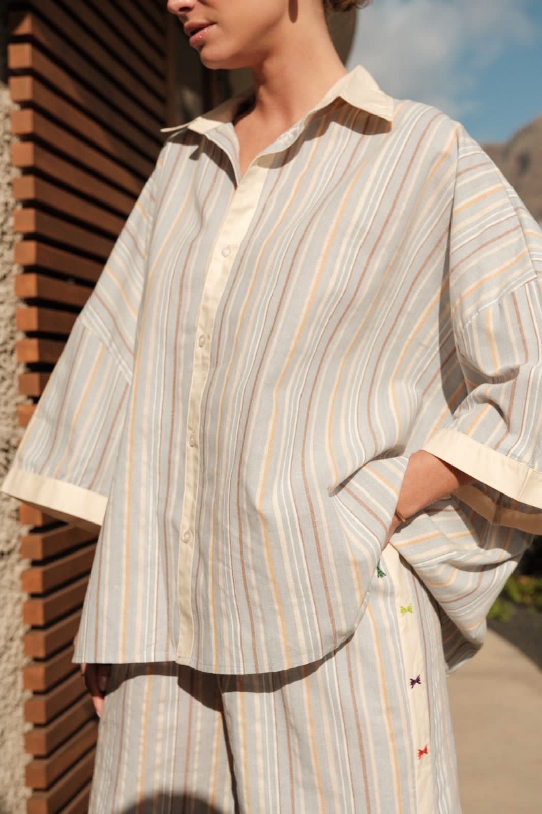 Set stripe beige