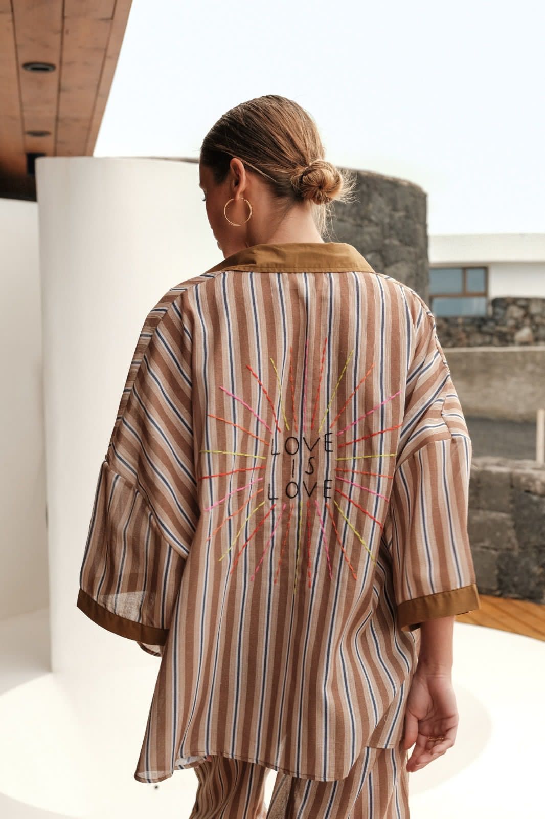 Set stripe brown