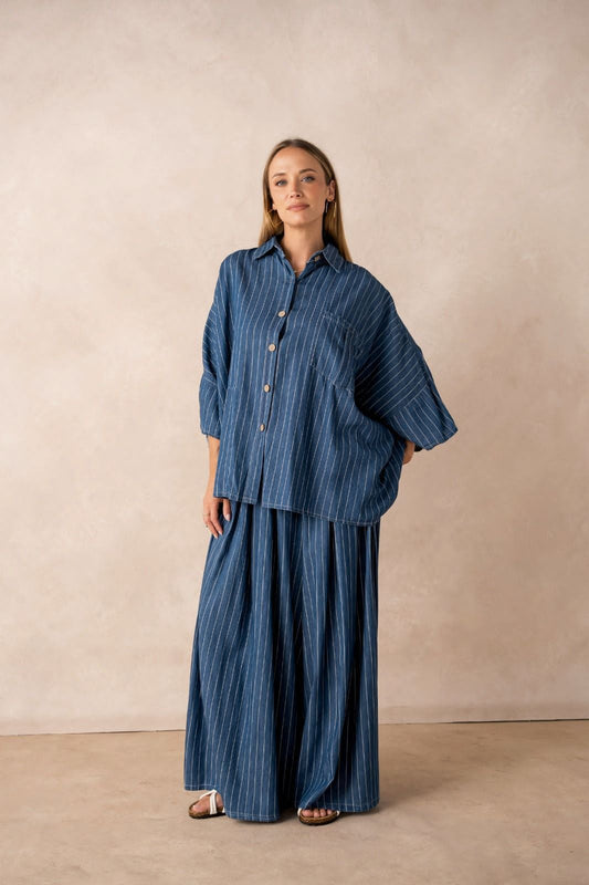Set stripe blue dark