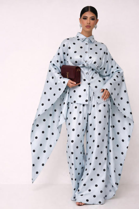 Polka set blue