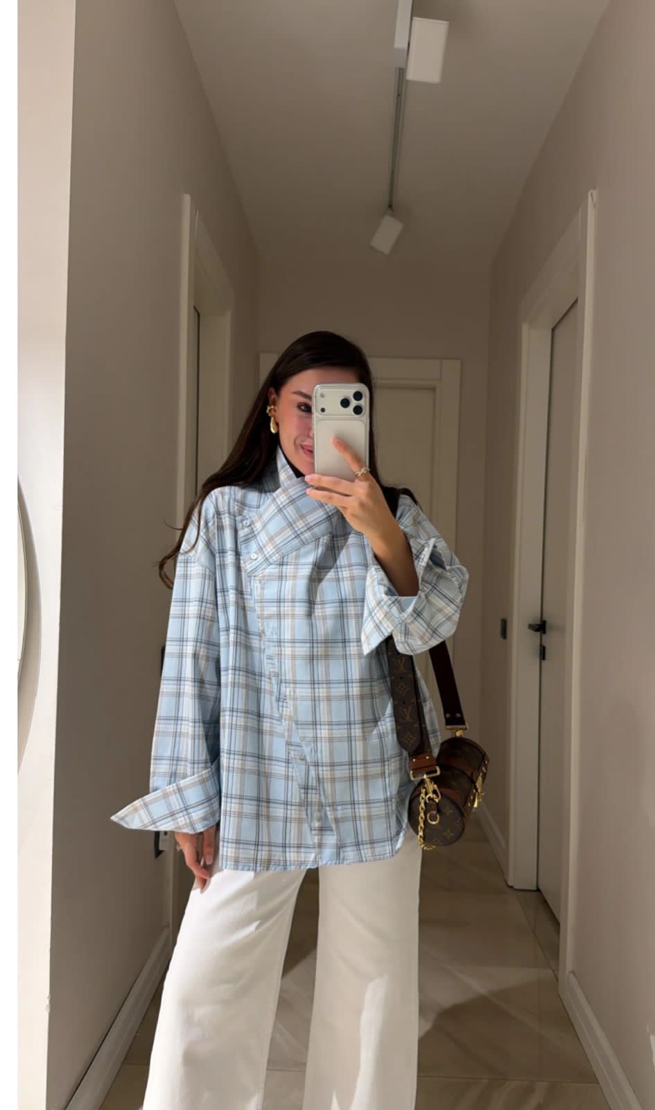 Shirt blue checkered