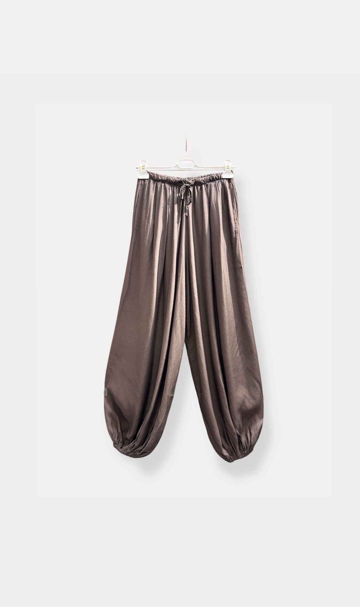 Pants baloon silk brown