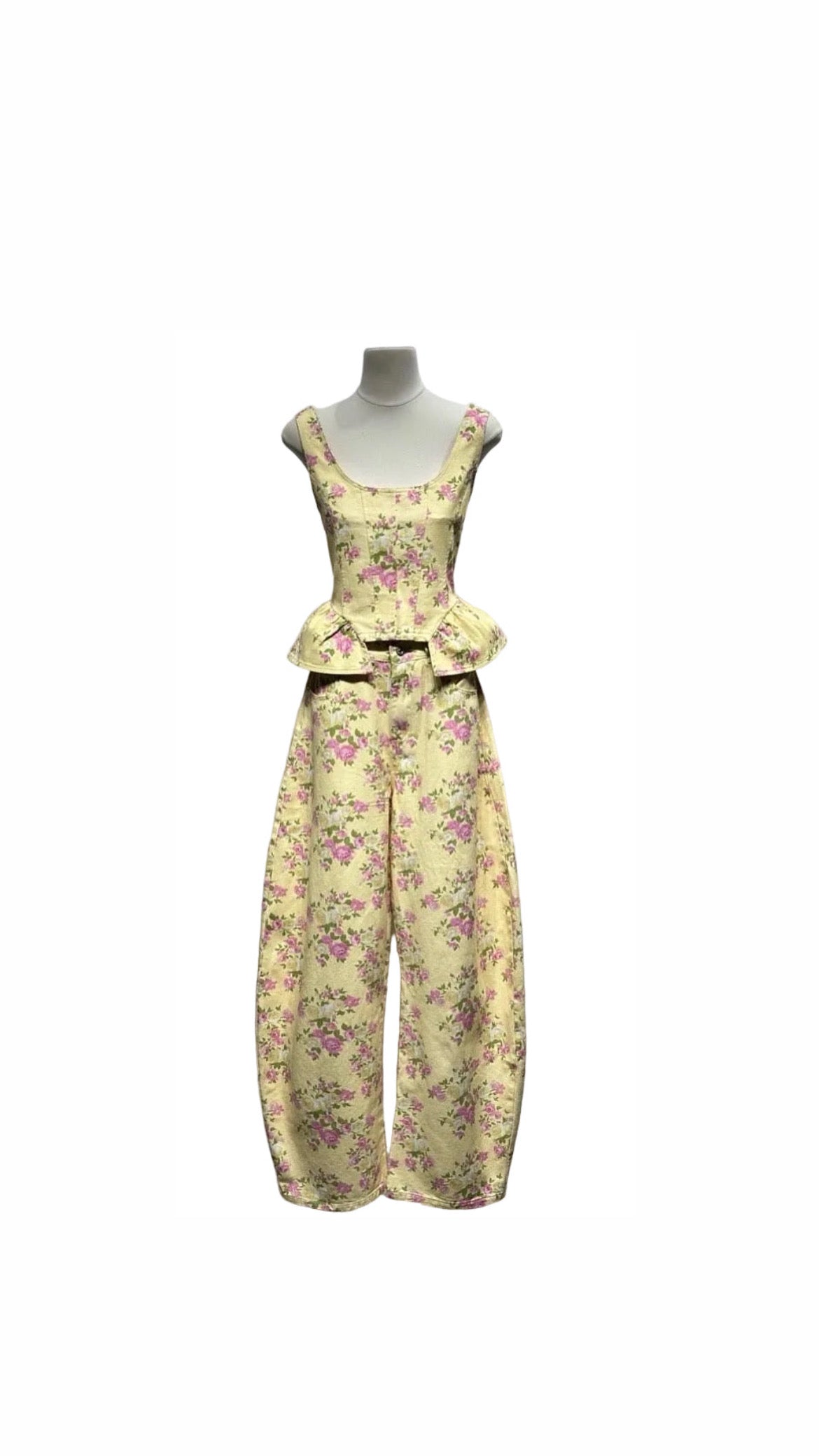 Set floral yellow