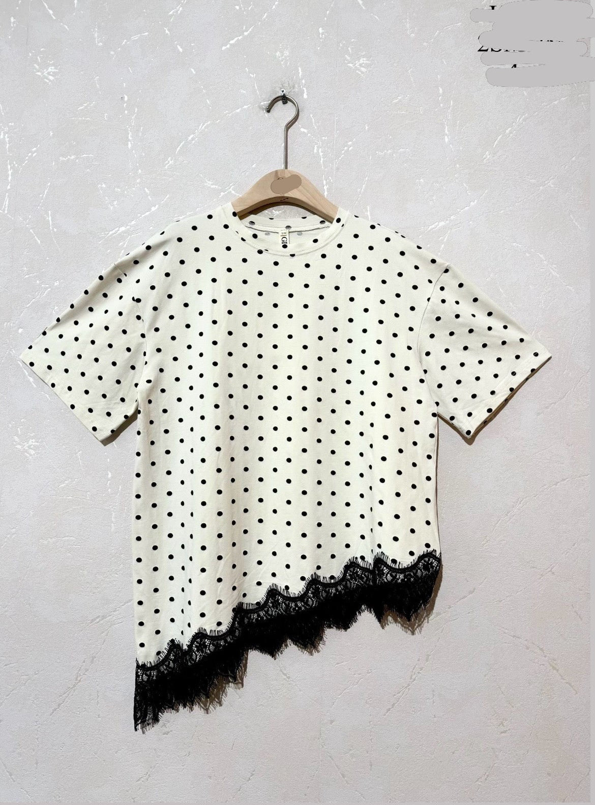 Shirt polka lace