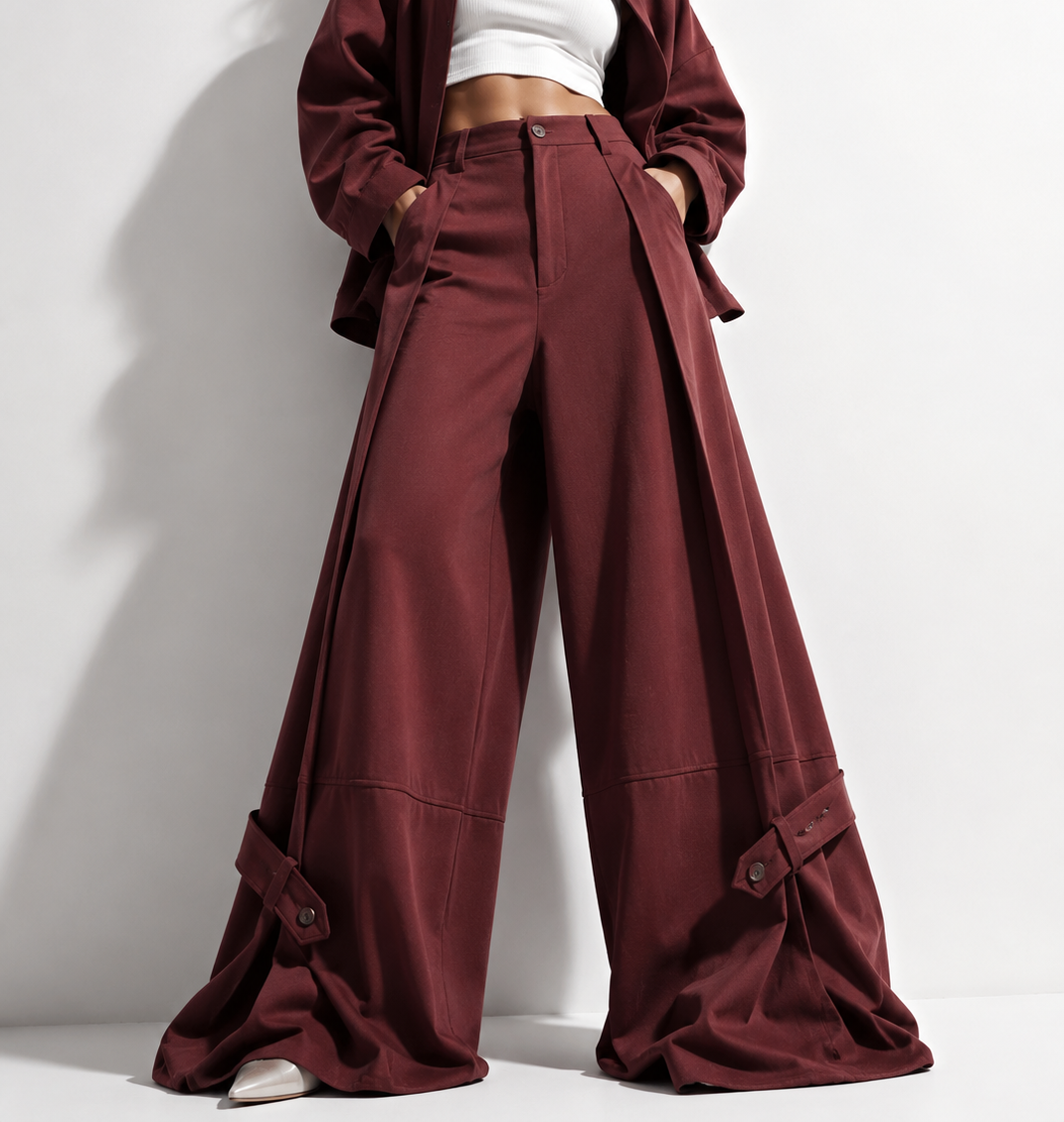 Pants burgundy