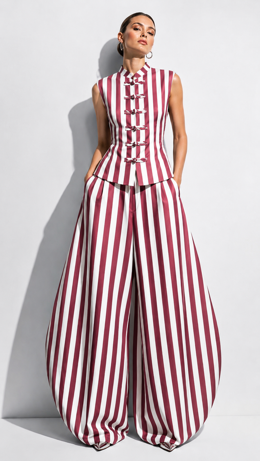 Set stripe burgundy