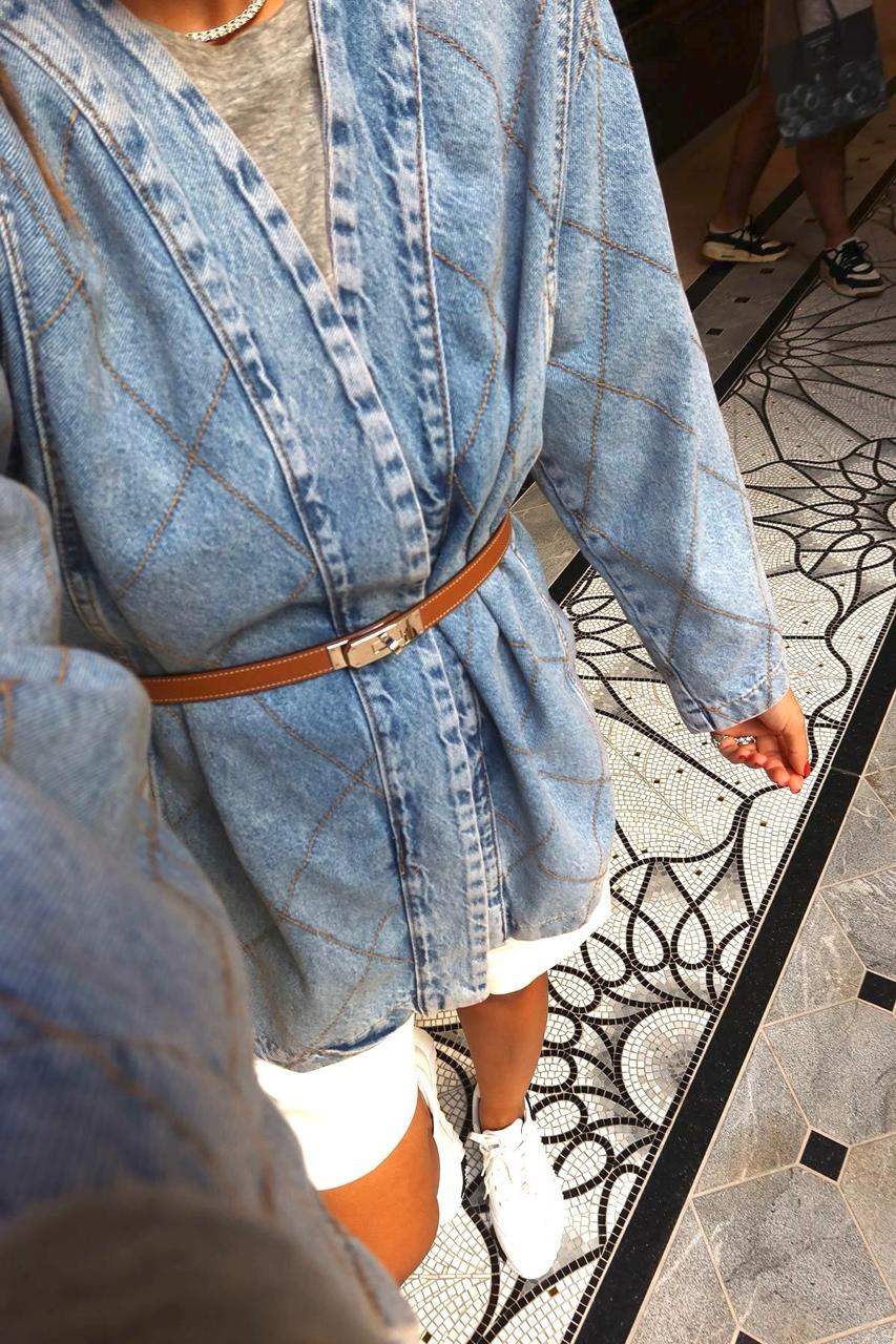 Denim Jacket Brown Lines