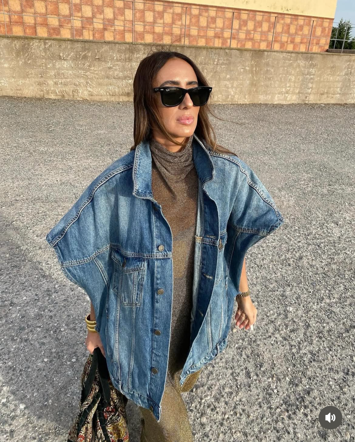 Vest dark blue denim