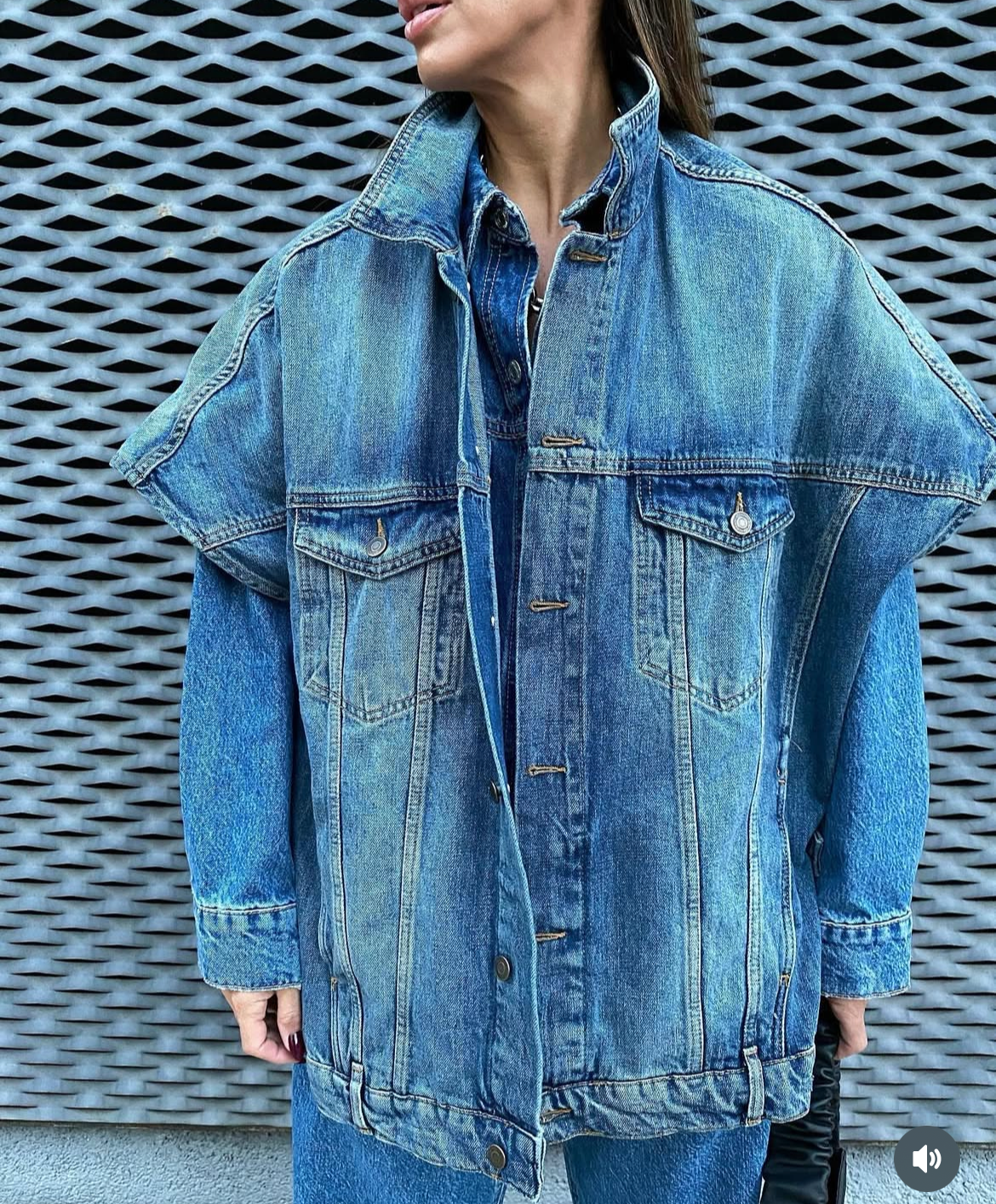 Vest dark blue denim