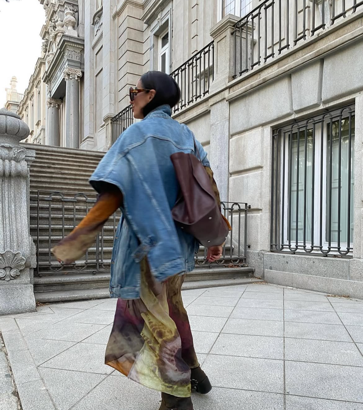 Vest dark blue denim