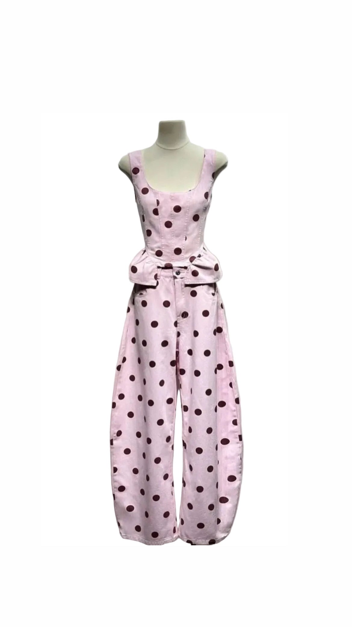 Set polka rose