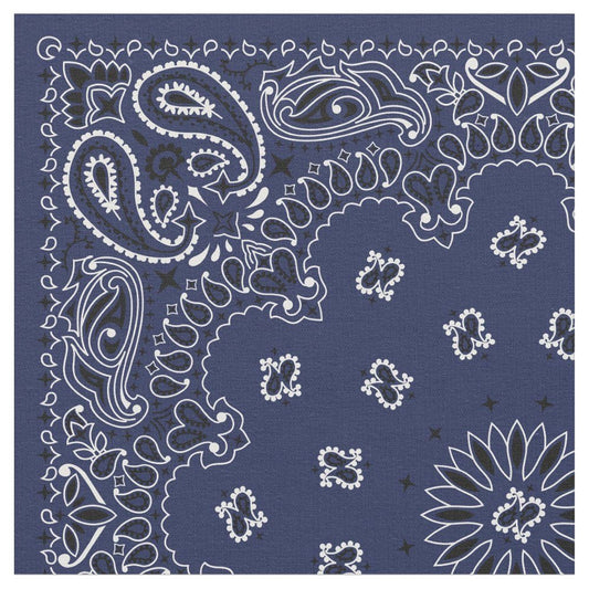Bandana Scarf blue navy cotton