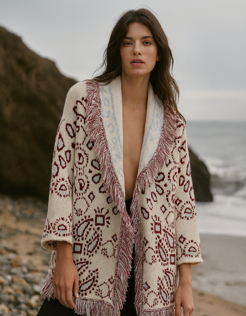 Bandana cardigan two colors