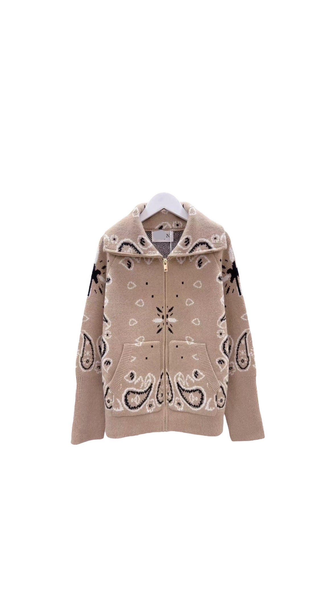 Bandana zipper beige