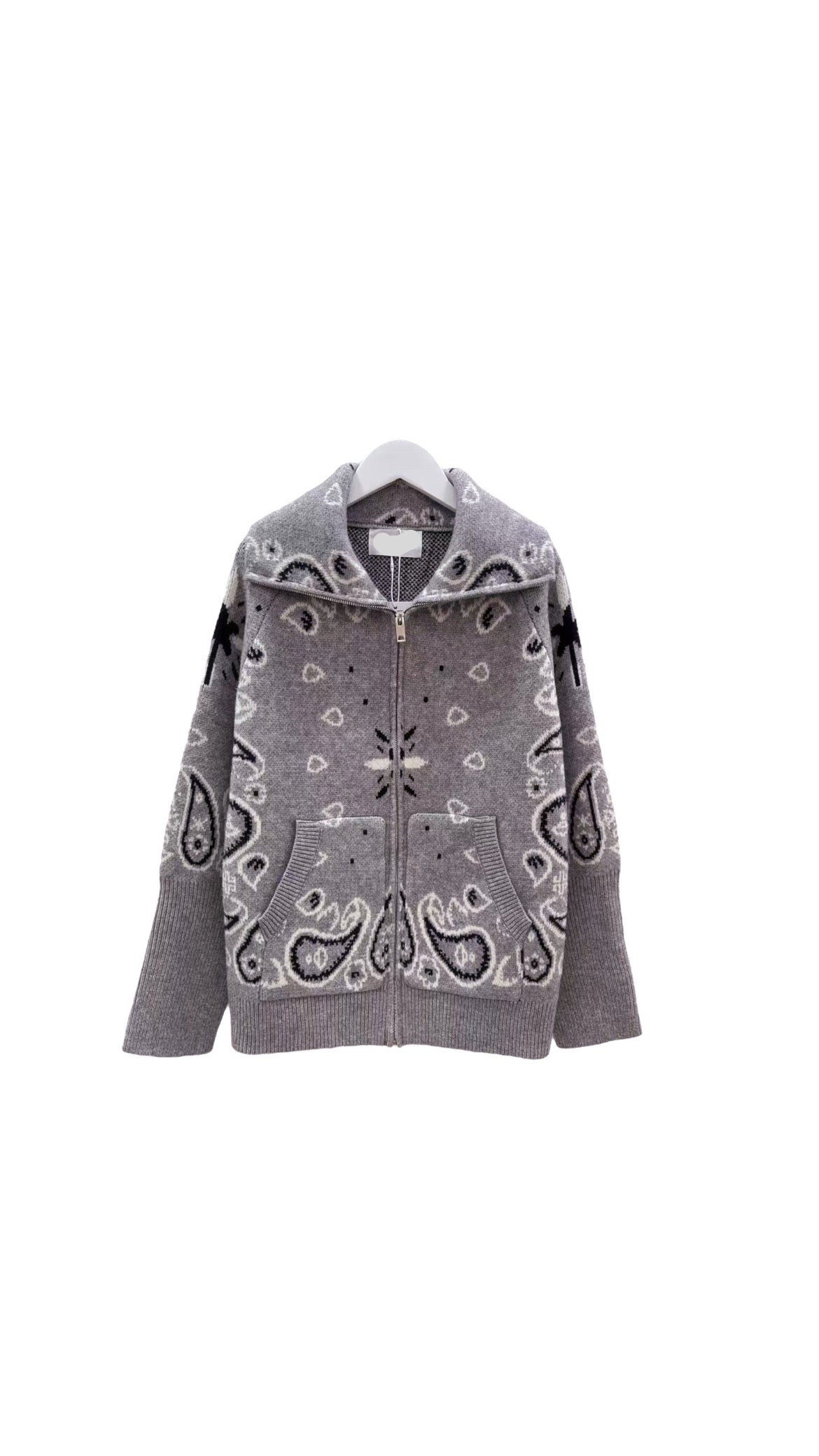 Bandana zipper light grey