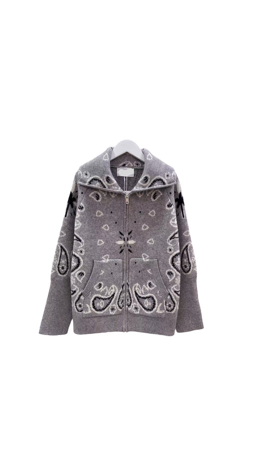 Bandana zipper light grey