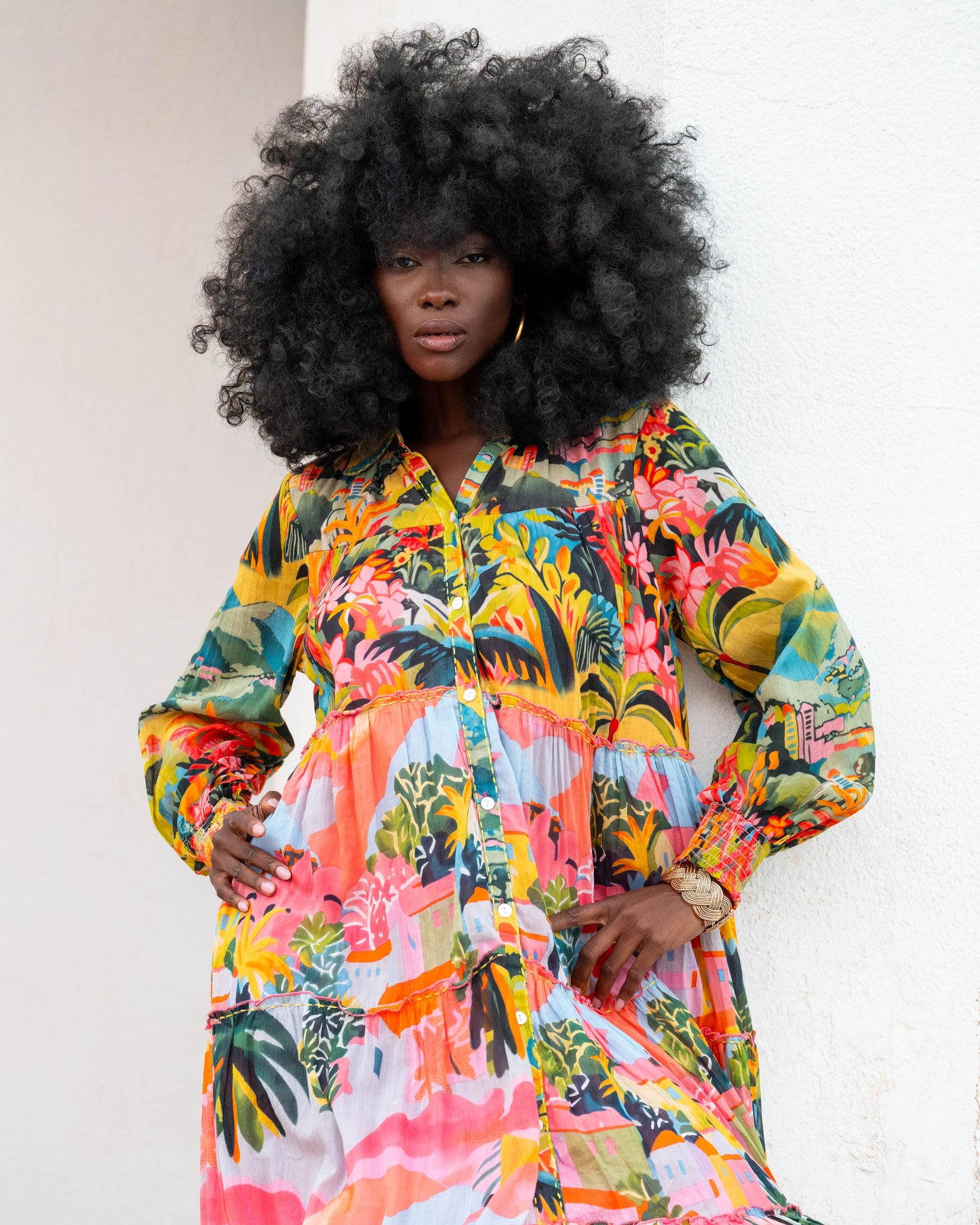Dress floral leave