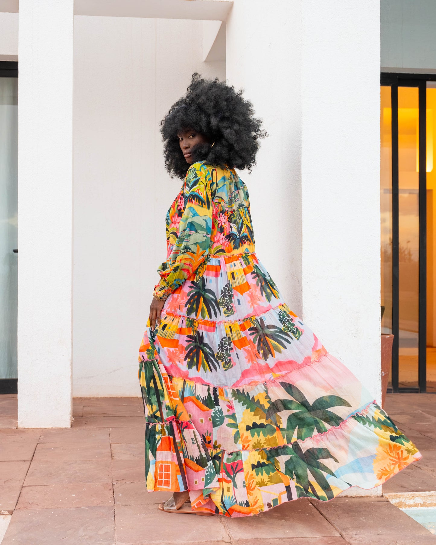 Dress floral leave
