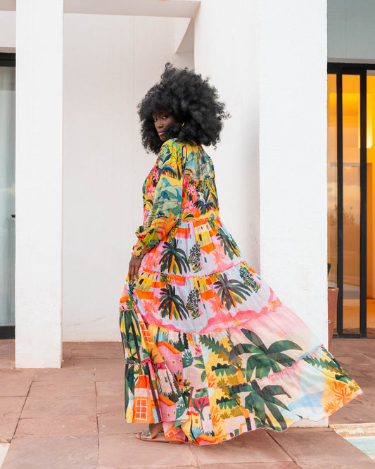 Dress floral leave