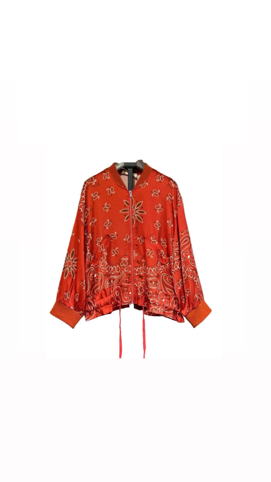 Shirt bandana zipper red