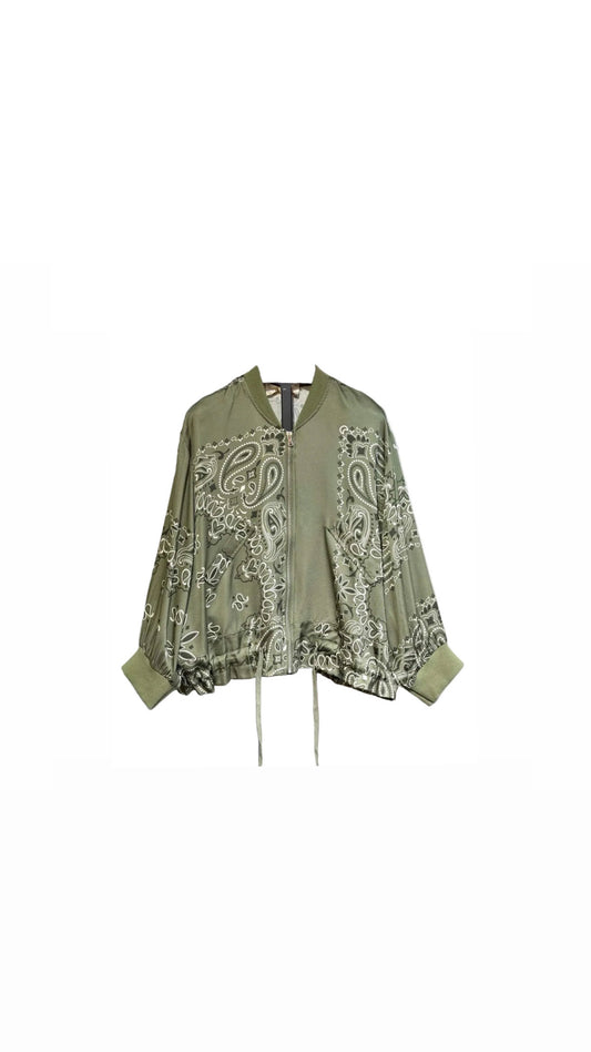Shirt bandana zipper olive