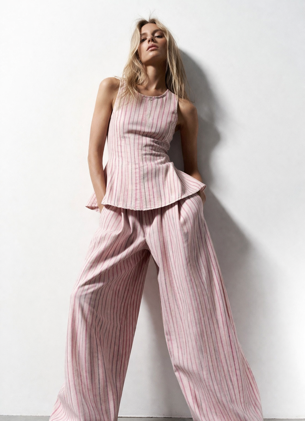 Set rose stripe