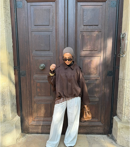 Bomber Suede Brown jacket