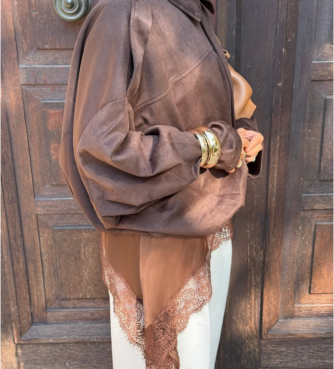 Bomber Suede Brown jacket