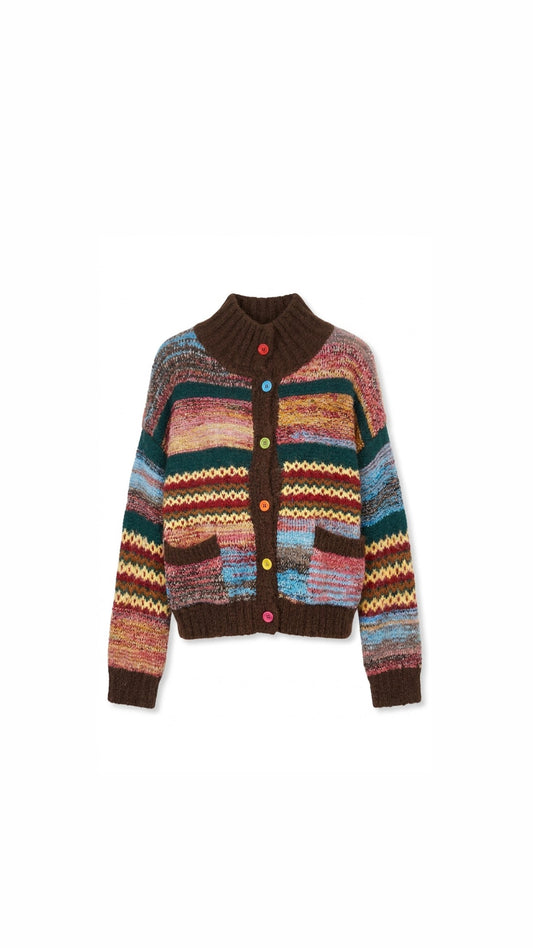 Knit multicolor buttons