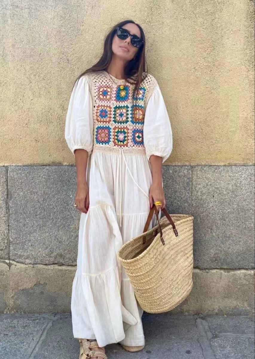 Dress attached croch