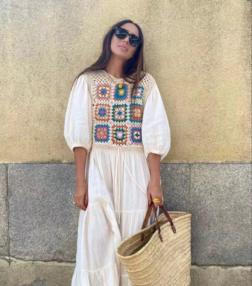 Dress attached croch