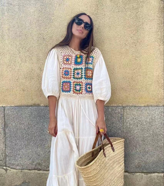 Dress attached croch