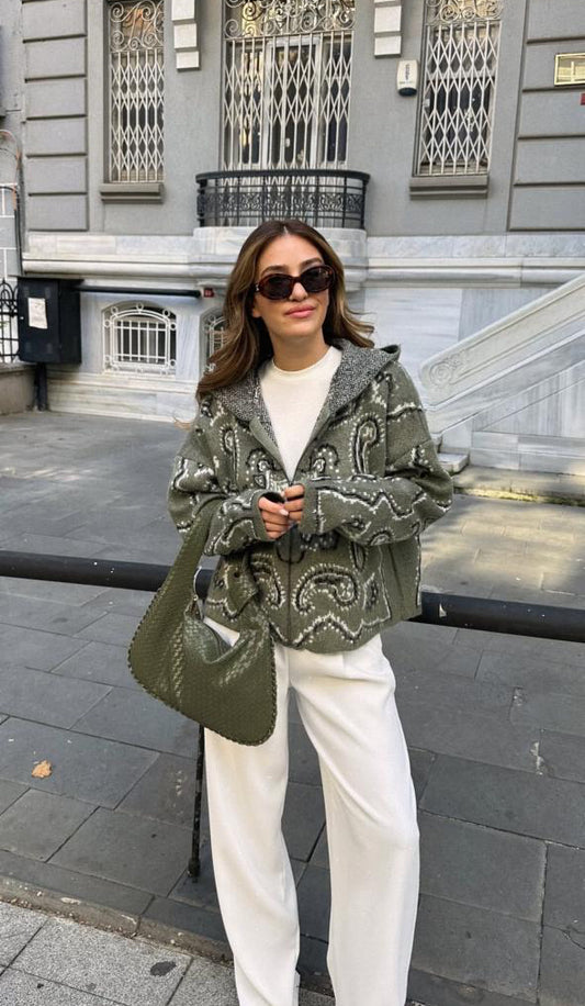 Bandana olive hoddie