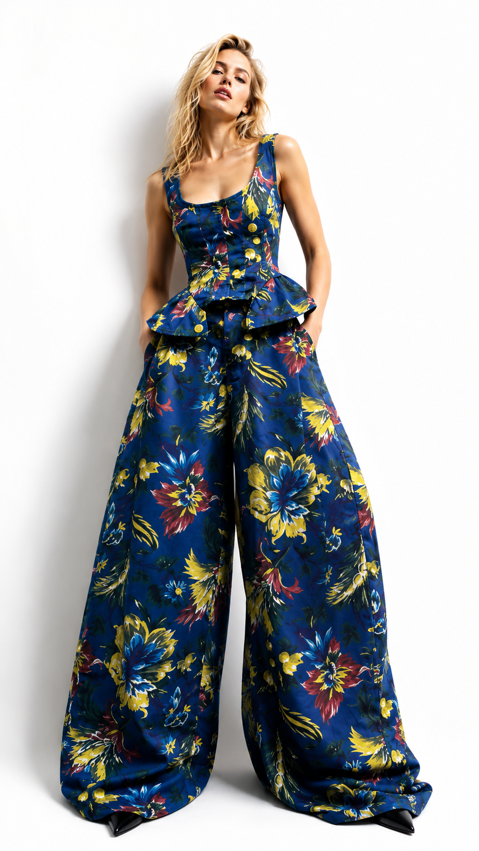 Set floral blue limited